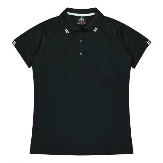Watson Womens Polos Black White